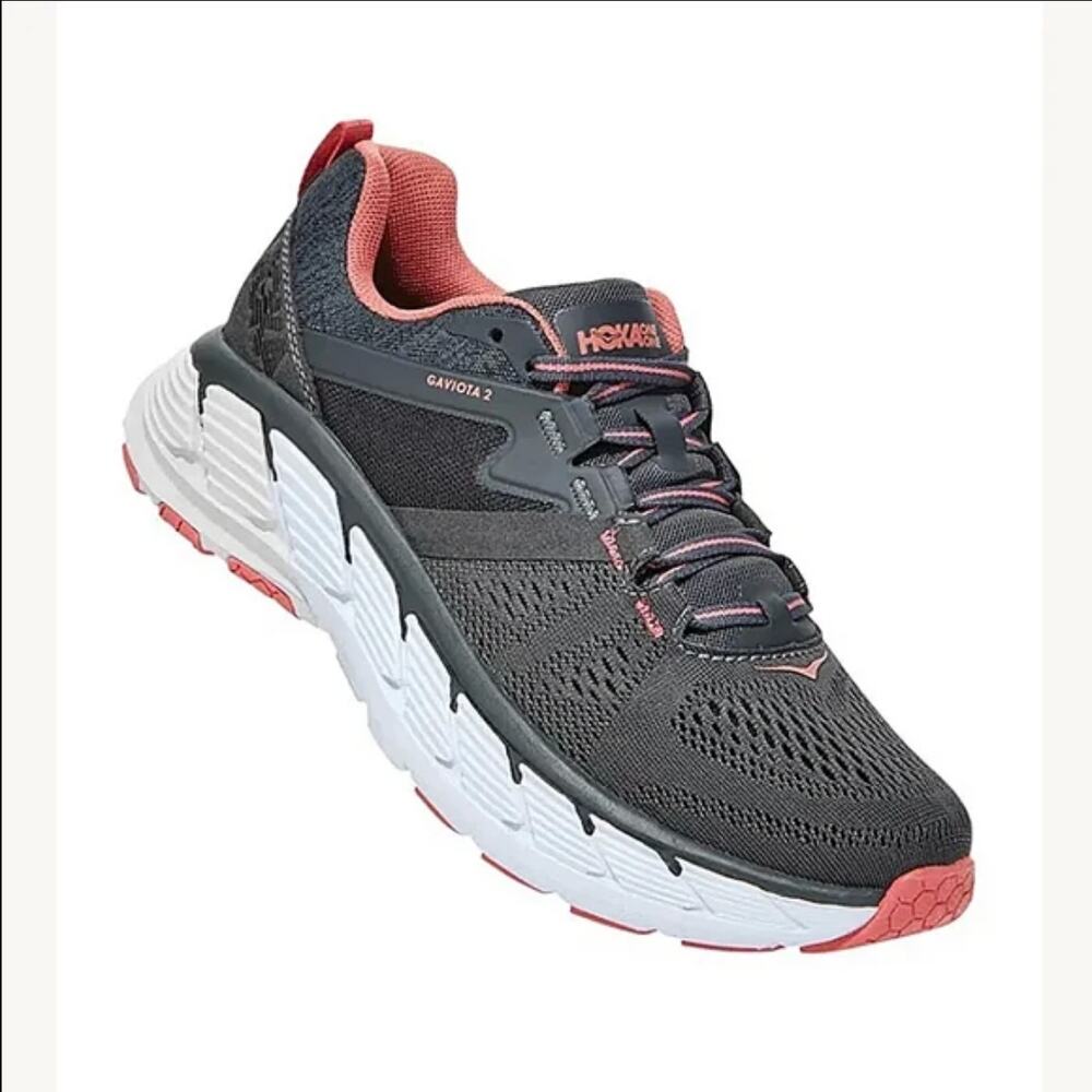 Hoka One One Gaviota 2 Road Running Shoes Lace Up Comfort Athletic Gray 10